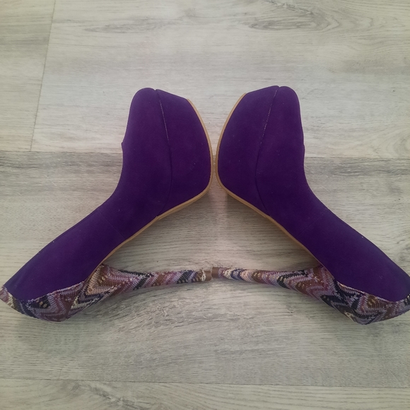 Purple Suede Heels - Picture 6 of 8
